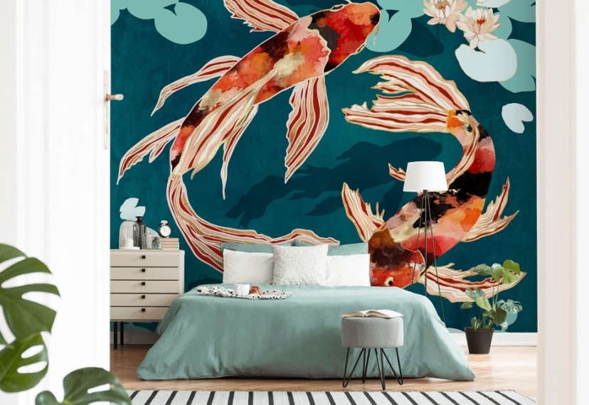 Orange Wallpaper Murals | Wallsauce US