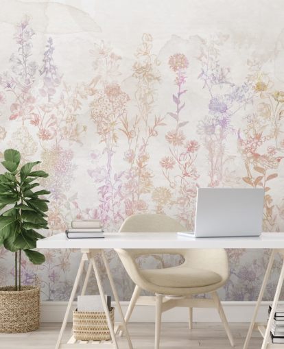 Faded brown flowers with hints of pink and purple Faded brown flowers with hints of pink and purple