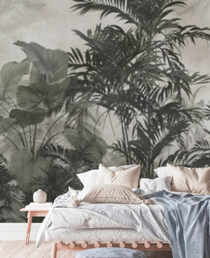 Dark green and black jungle trees wallpaper Dark green and black jungle trees wallpaper