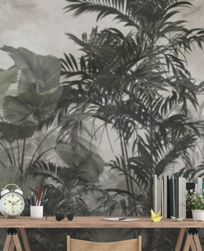 Dark green and black jungle trees wallpaper Dark green and black jungle trees wallpaper