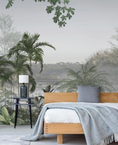 Green panoramic tropical jungle tree landscape wallpaper Green panoramic tropical jungle tree landscape wallpaper