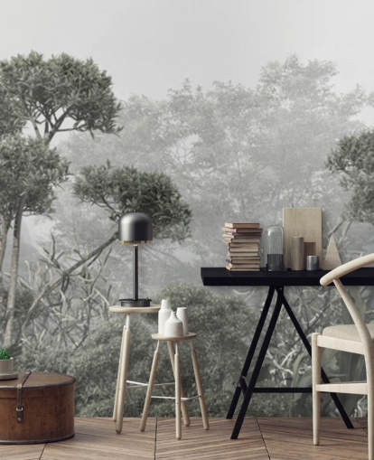 Muted green jungle trees wallpaper Muted green jungle trees wallpaper