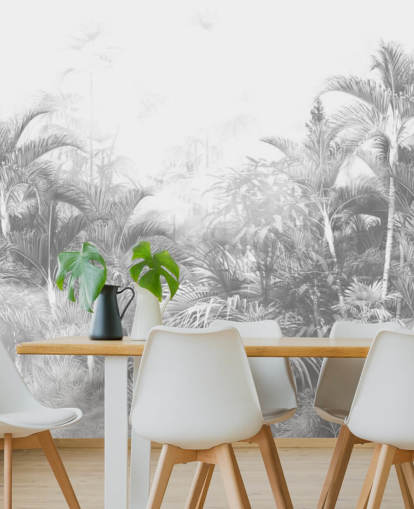 Faded black and white jungle trees wallpaper Faded black and white jungle trees wallpaper