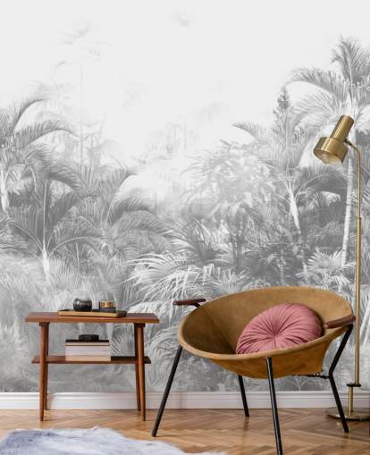 Faded black and white jungle trees wallpaper Faded black and white jungle trees wallpaper