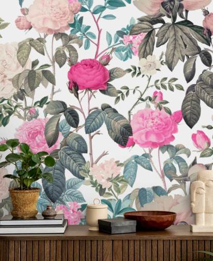 Dark and light pink floral roses wallpaper Dark and light pink floral roses wallpaper