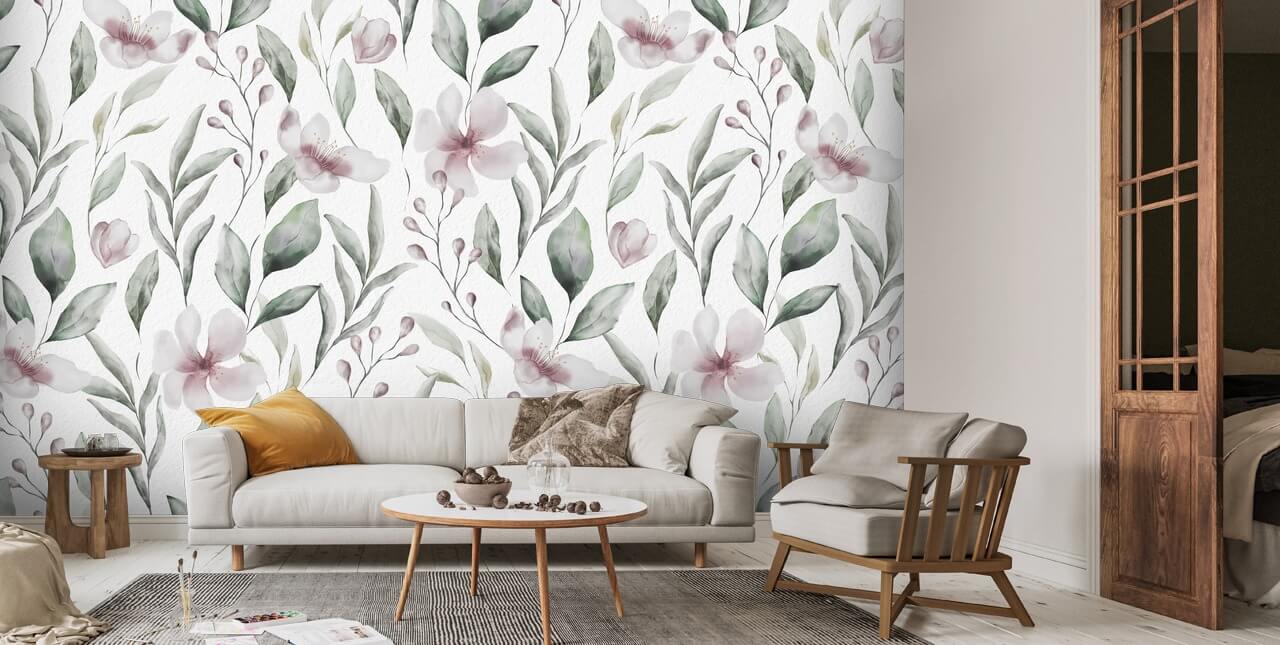 Morning Flowers Wallpaper | Wallsauce US