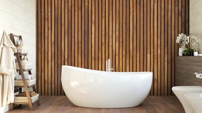 wooden slat wallpaper mural
