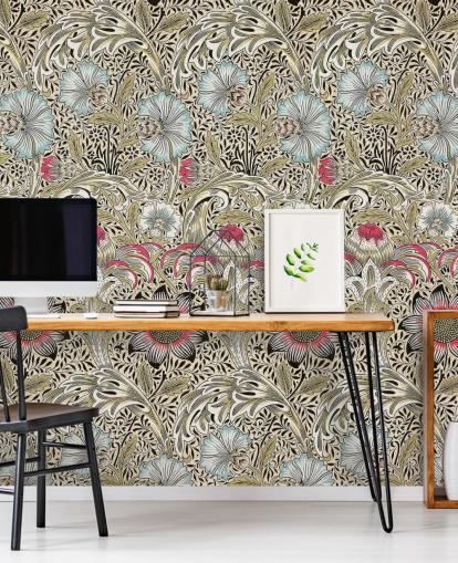 papel pintado con estampado floral papel pintado con estampado floral