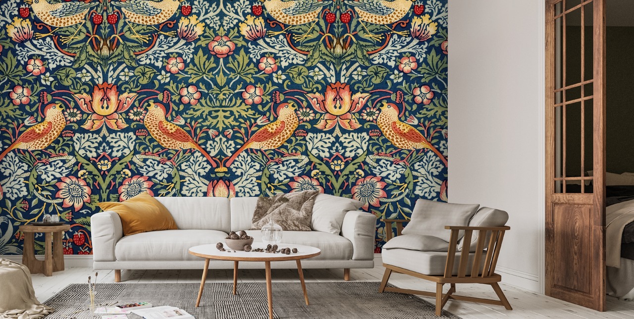 Strawberry Thief Wallpaper by William Morris | Wallsauce UK