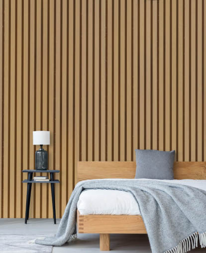 Light Oak Effect Wooden Slat Wallpaper Mural Light Oak Effect Wooden Slat Wallpaper Mural