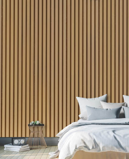 Light Oak Effect Wooden Slat Wallpaper Mural Light Oak Effect Wooden Slat Wallpaper Mural