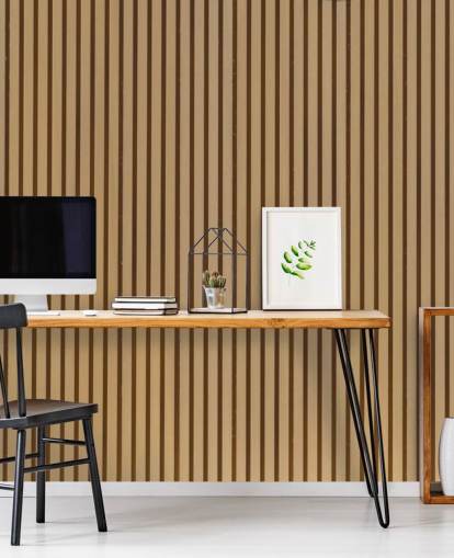 Light Oak Effect Wooden Slat Wallpaper Mural Light Oak Effect Wooden Slat Wallpaper Mural