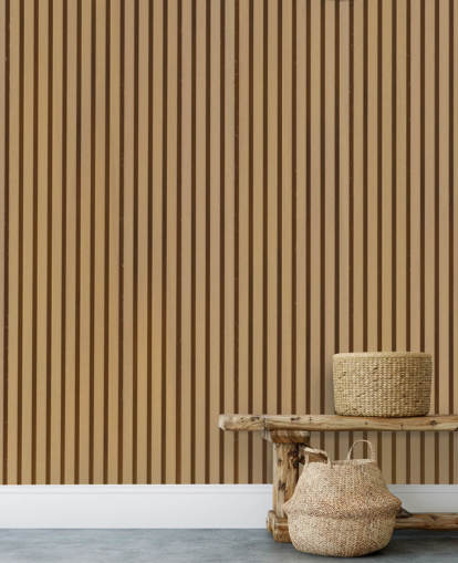 Light Oak Effect Wooden Slat Wallpaper Mural Light Oak Effect Wooden Slat Wallpaper Mural