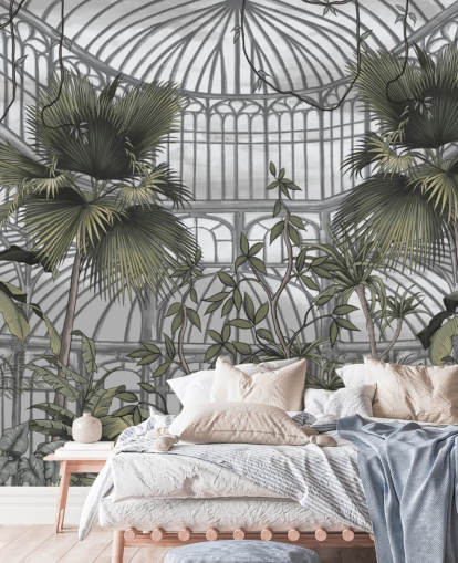 drivhus tapet vægmaleri kaldet Tropical Greenhouse til hjem og virksomheder drivhus tapet vægmaleri kaldet Tropical Greenhouse til hjem og virksomheder