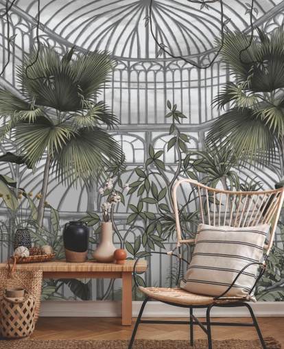 Gewächshaus-Tapete namens Tropical Greenhouse für Haushalte und Unternehmen Gewächshaus-Tapete namens Tropical Greenhouse für Haushalte und Unternehmen