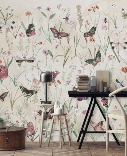 herbs and butterflies wallpaper mural called Herbals and Butterflies II by Marina Stupakova for bedrooms and living rooms herbs and butterflies wallpaper mural called Herbals and Butterflies II by Marina Stupakova for bedrooms and living rooms