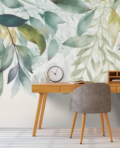 Hanging Leaves Painting wallpaper mural Hanging Leaves Painting wallpaper mural