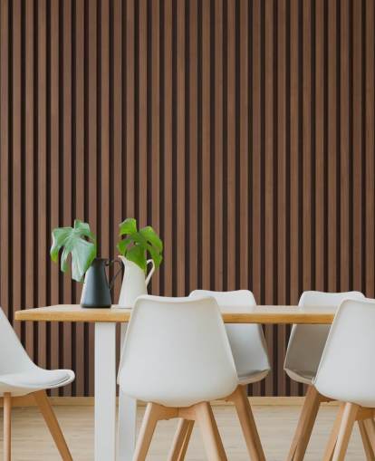 houten lattenbehang met eikeneffect houten lattenbehang met eikeneffect