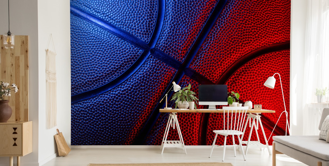 basket väggmålning som heter Basketball Close-Up för sovrum och gym