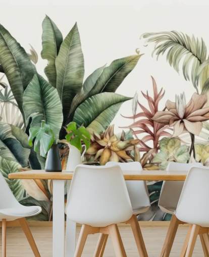 tropical plants jungle wallpaper mural tropical plants jungle wallpaper mural