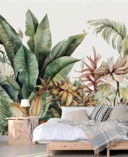 tropical plants jungle wallpaper mural tropical plants jungle wallpaper mural