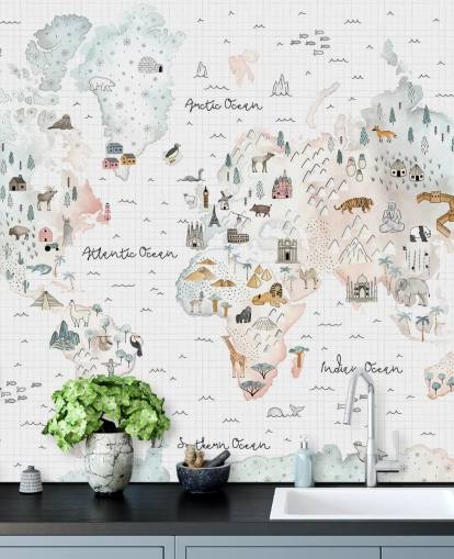 pastel map mural for kids bedroom pastel map mural for kids bedroom