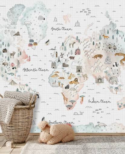 pastel map mural for kids bedroom pastel map mural for kids bedroom