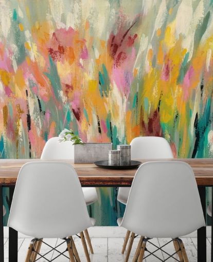 Abstract Floral Mural Abstract Floral Mural