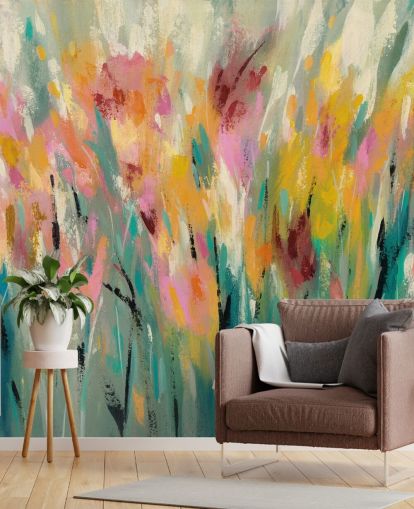 Abstract Floral Mural Abstract Floral Mural