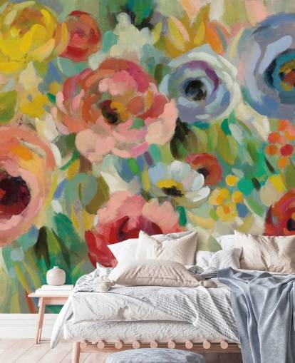 Buntes Blumen-Wandbild Buntes Blumen-Wandbild