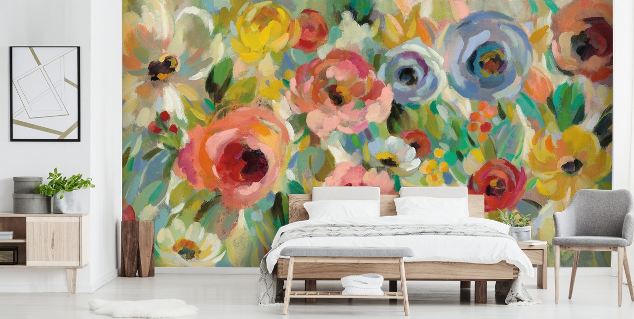 Colourful Floral Mural