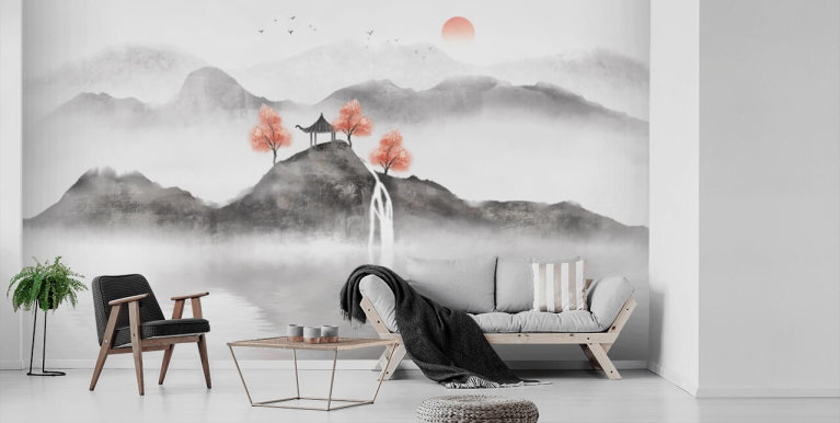 chinese landscape painting wallpaper