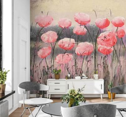 mural de amapolas