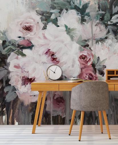 rødmende lyserød blomstertapet rødmende lyserød blomstertapet