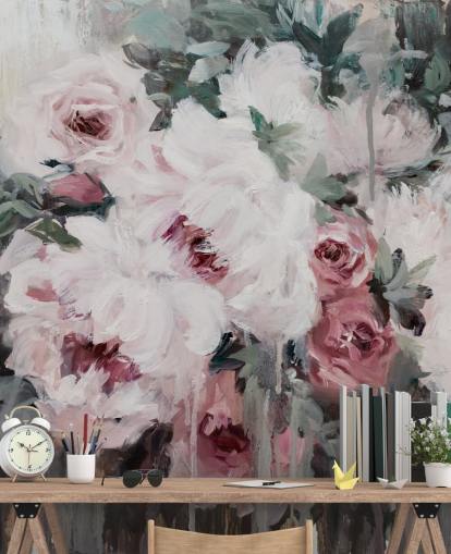 rødmende lyserød blomstertapet rødmende lyserød blomstertapet