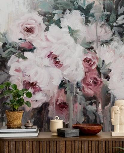 rødme rosa blomstertapet rødme rosa blomstertapet