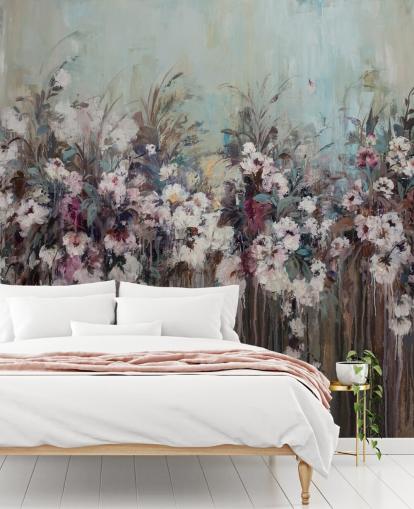 Dark abstract floral mural Dark abstract floral mural