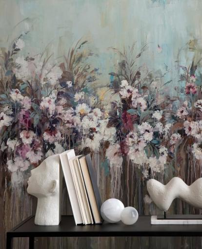 Dark abstract floral mural Dark abstract floral mural