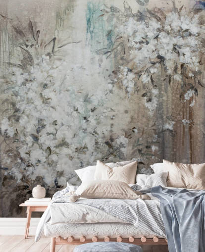 abstract floral mural abstract floral mural