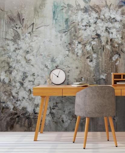 abstract floral mural abstract floral mural