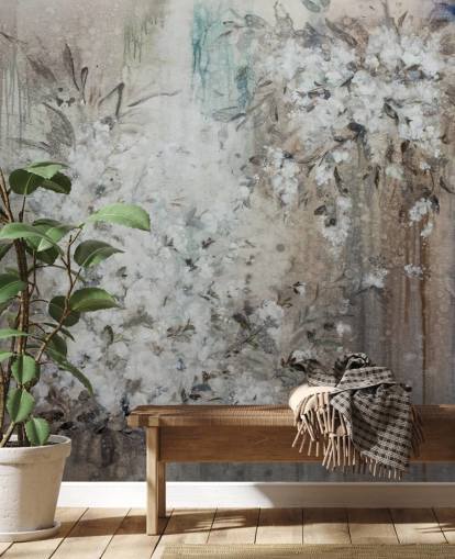 abstract floral mural abstract floral mural