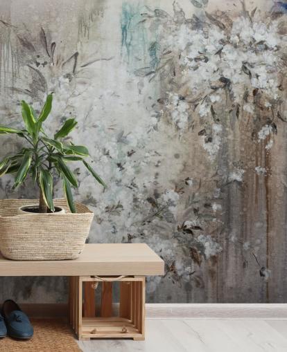 abstract floral mural abstract floral mural