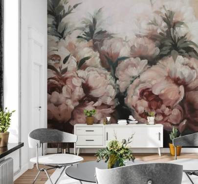 Dark Floral Wallpaper And Wall Murals 