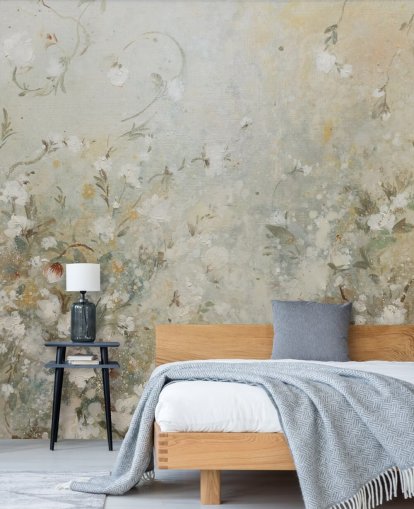 neutral beige blomstertapet vægmaleri neutral beige blomstertapet vægmaleri