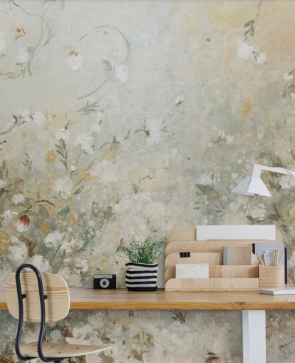 neutral beige blomstertapet vægmaleri neutral beige blomstertapet vægmaleri