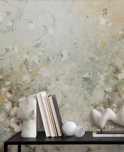 nøytral beige blomstertapet veggmaleri nøytral beige blomstertapet veggmaleri