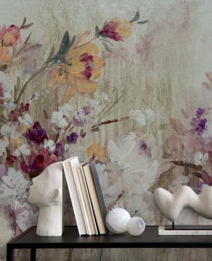 neutral floral wallpaper mural neutral floral wallpaper mural