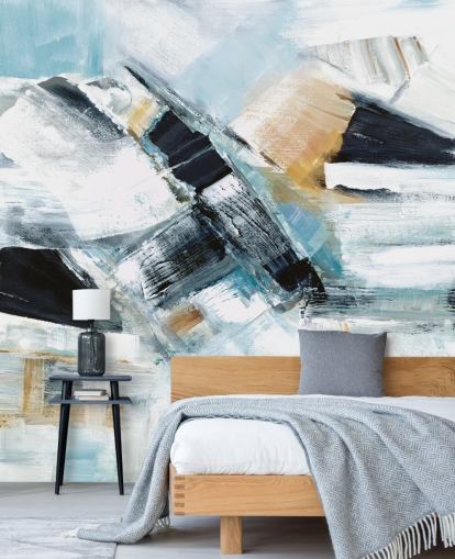 blue and yellow abstract wall mural blue and yellow abstract wall mural