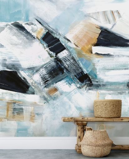 blue and yellow abstract wall mural blue and yellow abstract wall mural