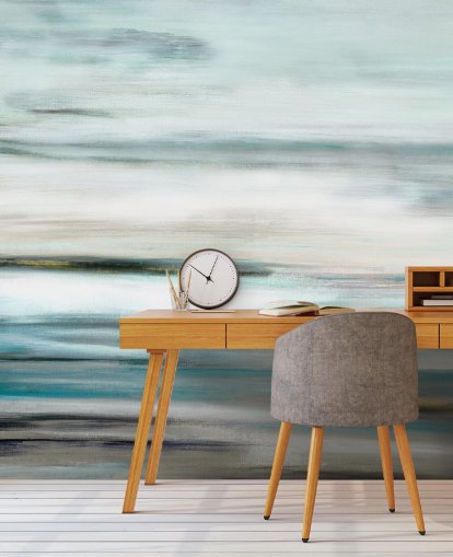 sininen ja musta abstrakti seinämaalaus sininen ja musta abstrakti seinämaalaus